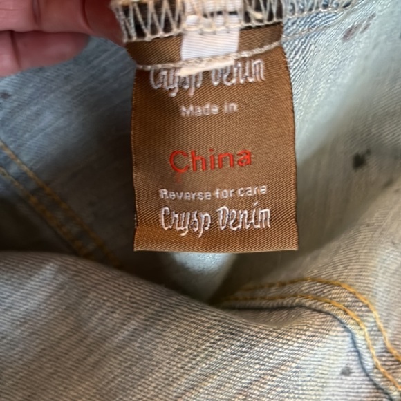 Men’s NEW Crysp Denim. Ottoman Spatter paint Jacket size large - Picture 6 of 7